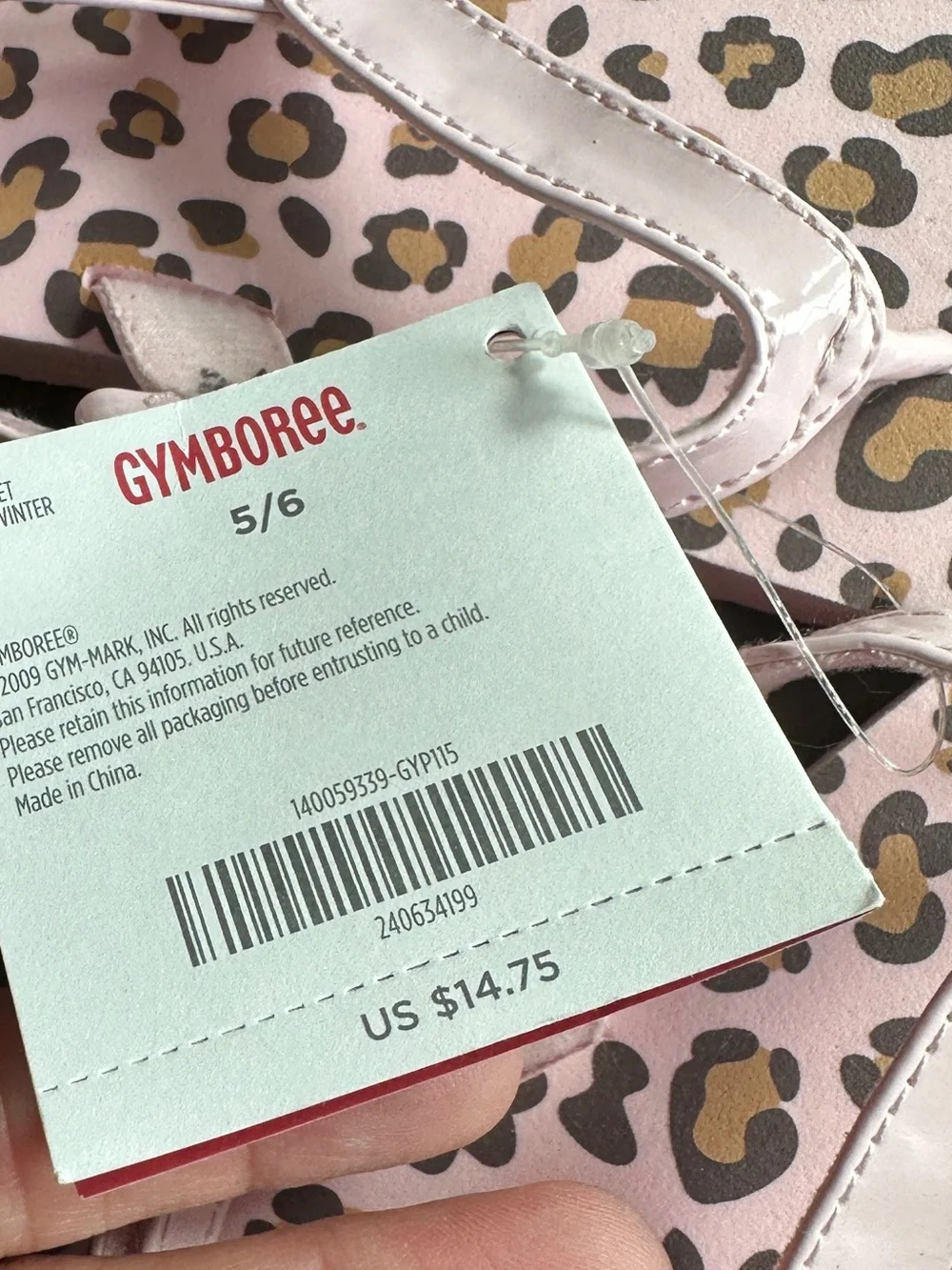 NWT Gymboree Kitty‎ Glamour Cheetah Print Sandals, Size 5/6